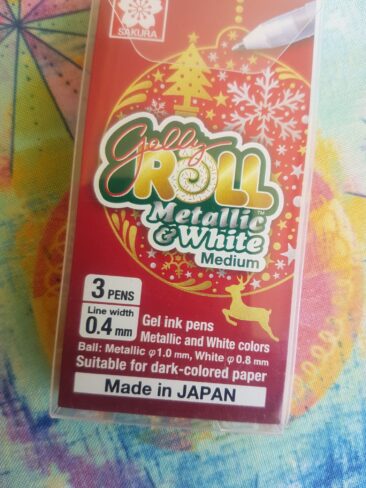 Sakura Gelly Roll - Metallic and white - Image 2