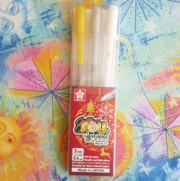 Sakura Gelly Roll - Metallic and white